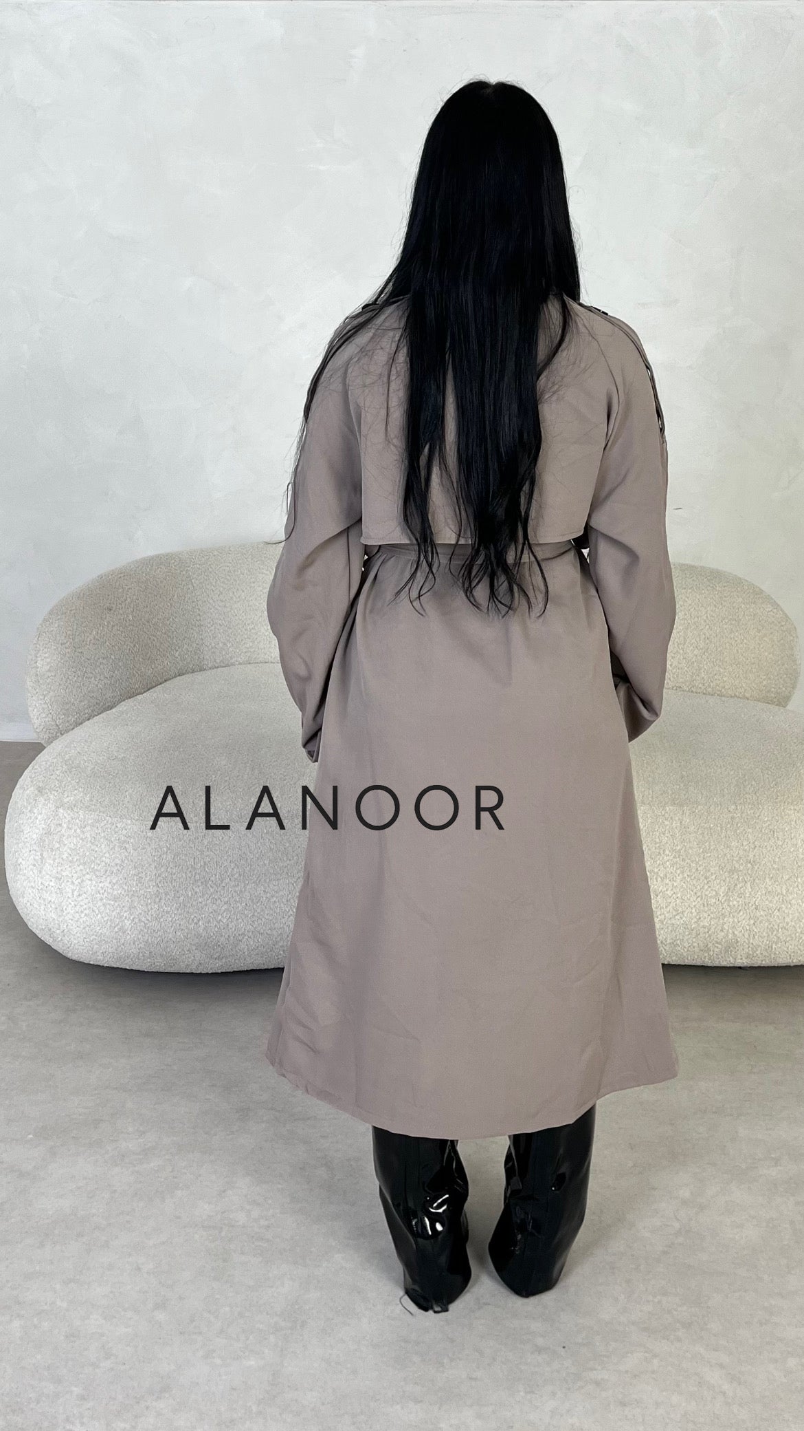 GABARDINA LARGA TAUPE