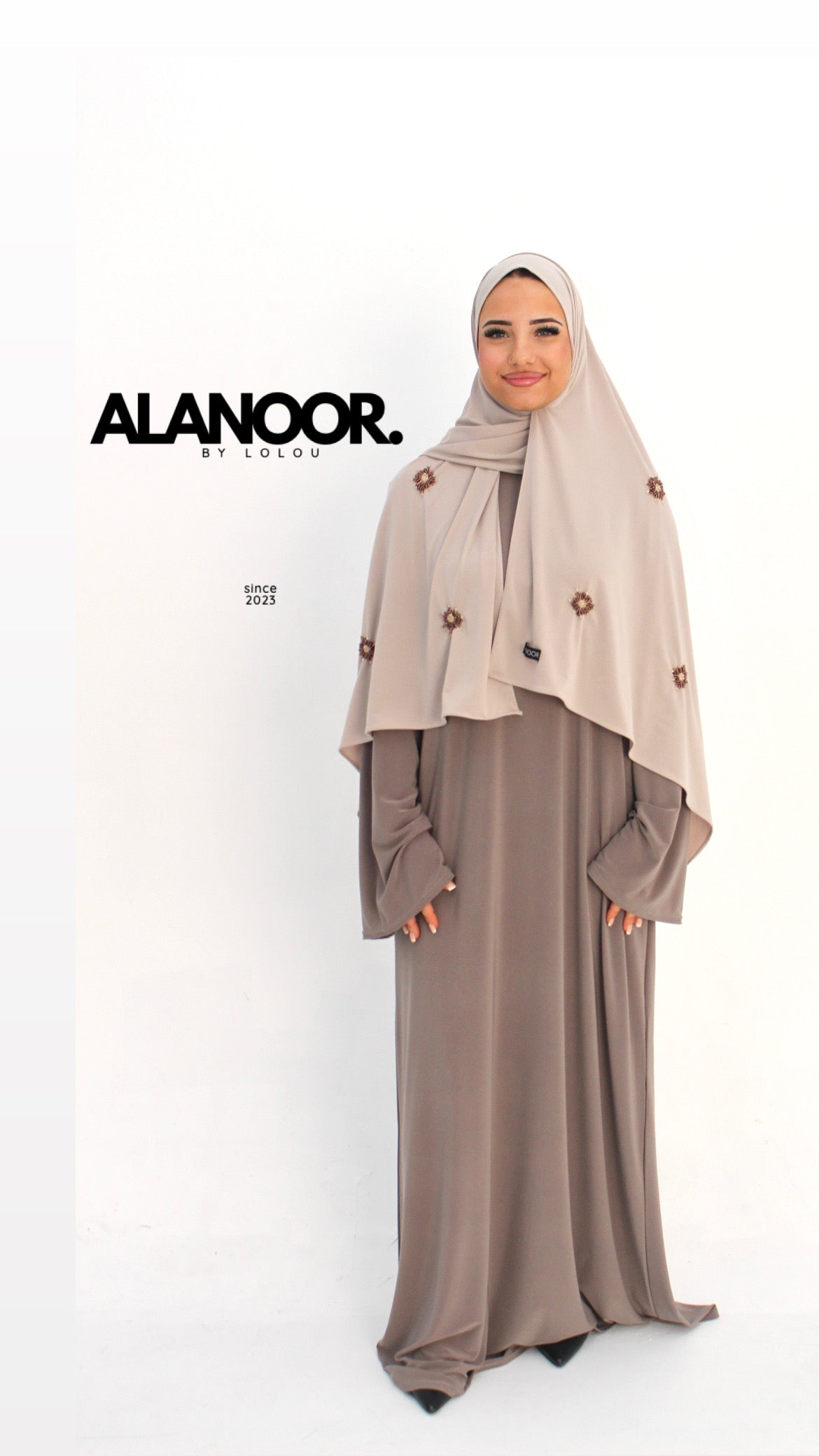 ABAYA JERSEY GRIS TAUPE