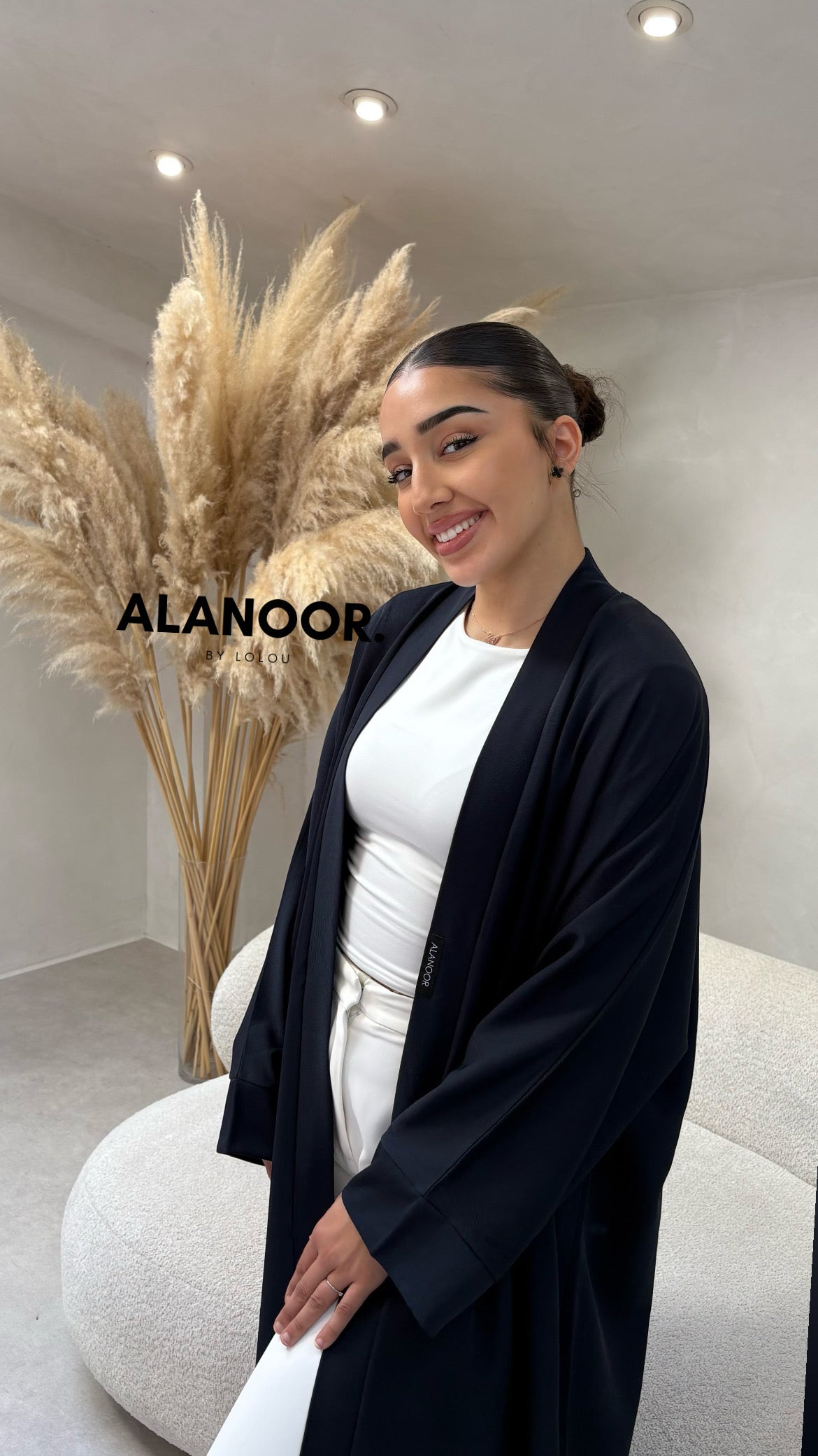 Kimono largo azul marino