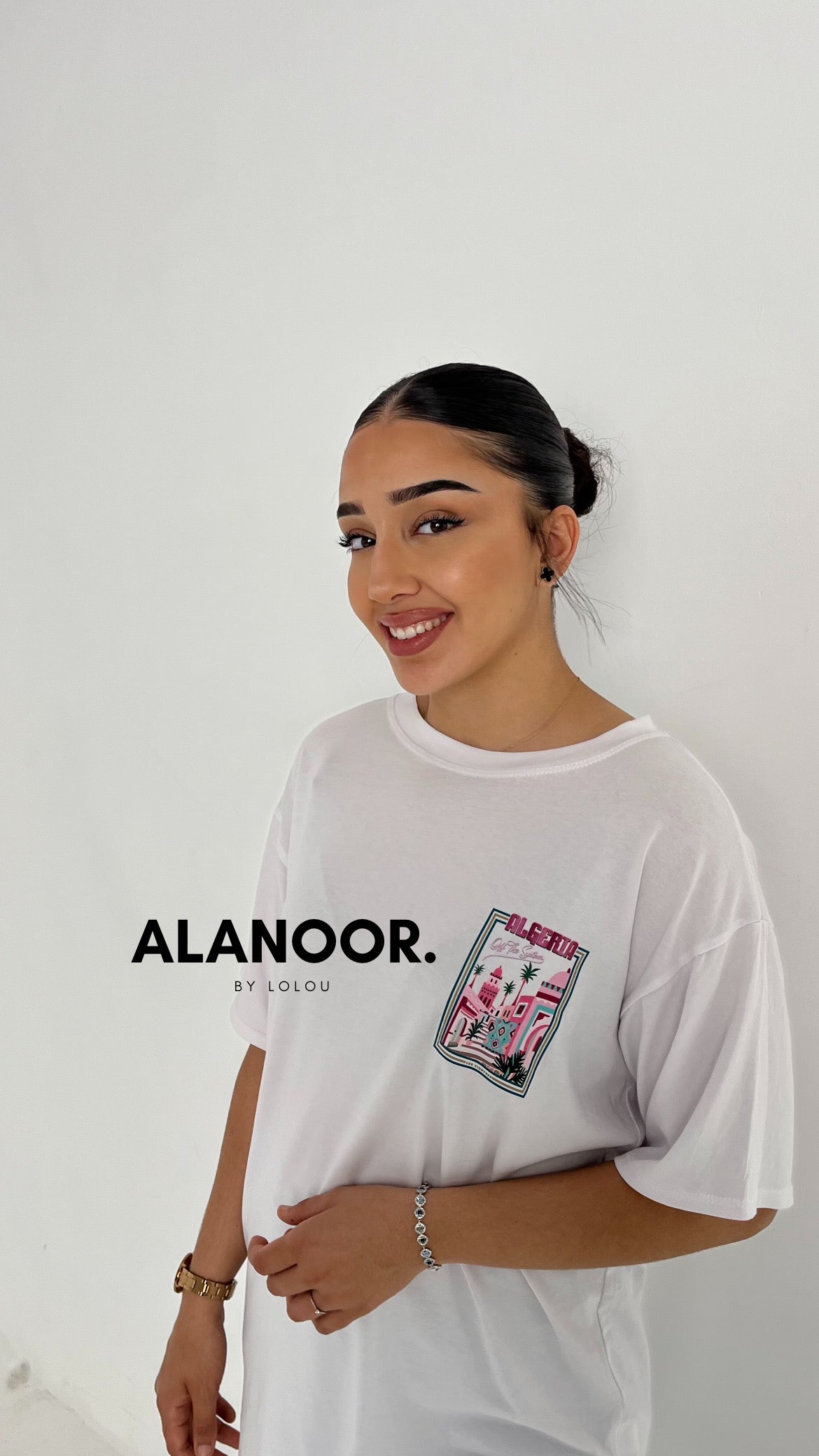 CAMISETA OVERSIZE ALGERIA BLANCO