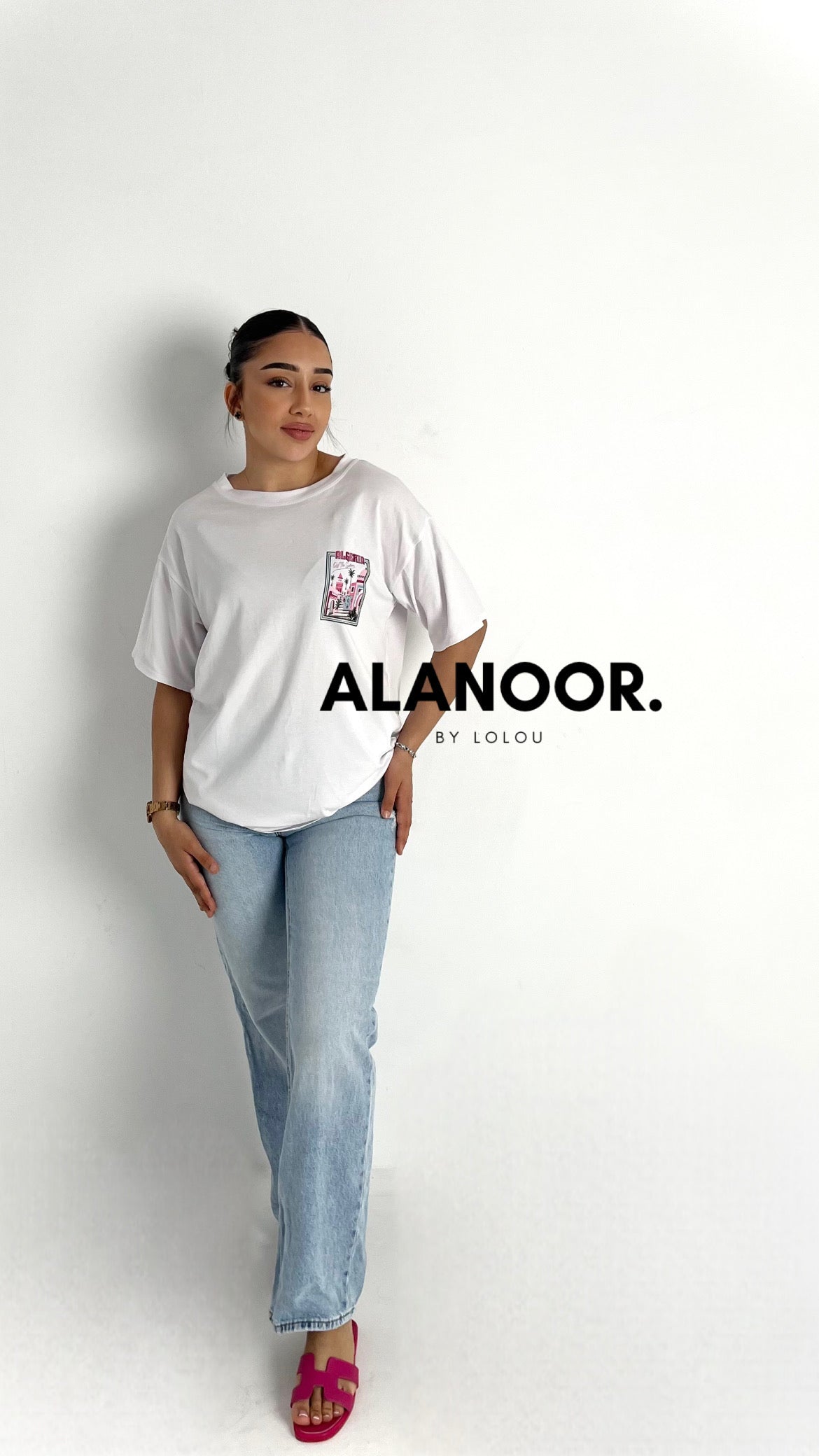 CAMISETA OVERSIZE ALGERIA BLANCO