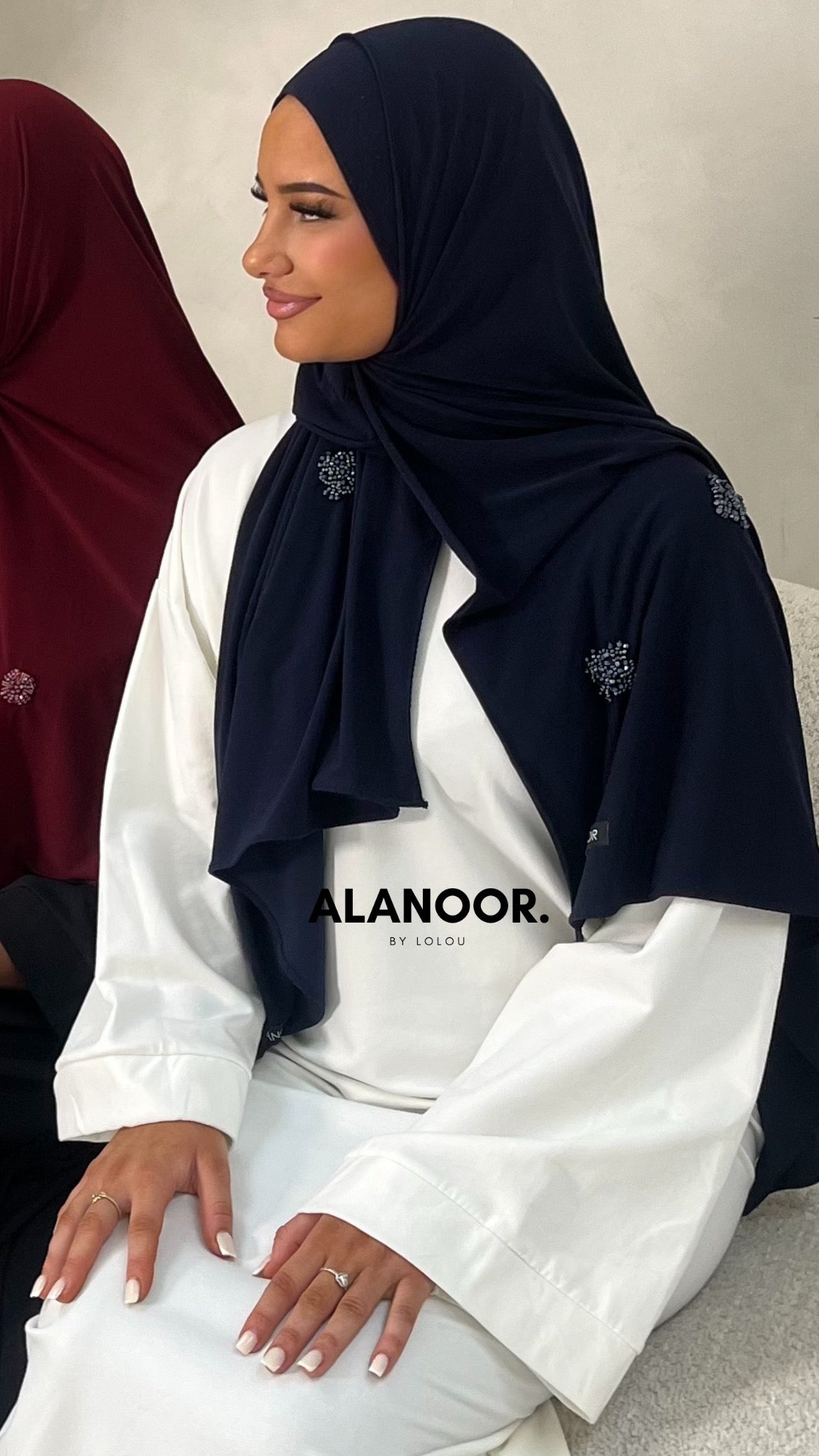 Hijab Jersey premium Azul marino