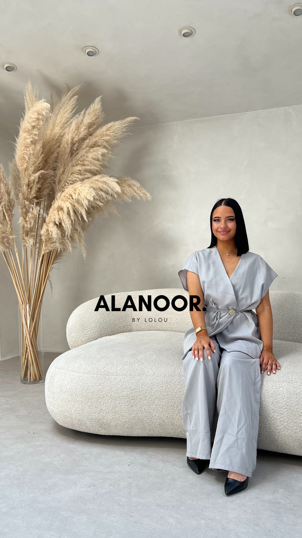 Conjunto cruzado Gris