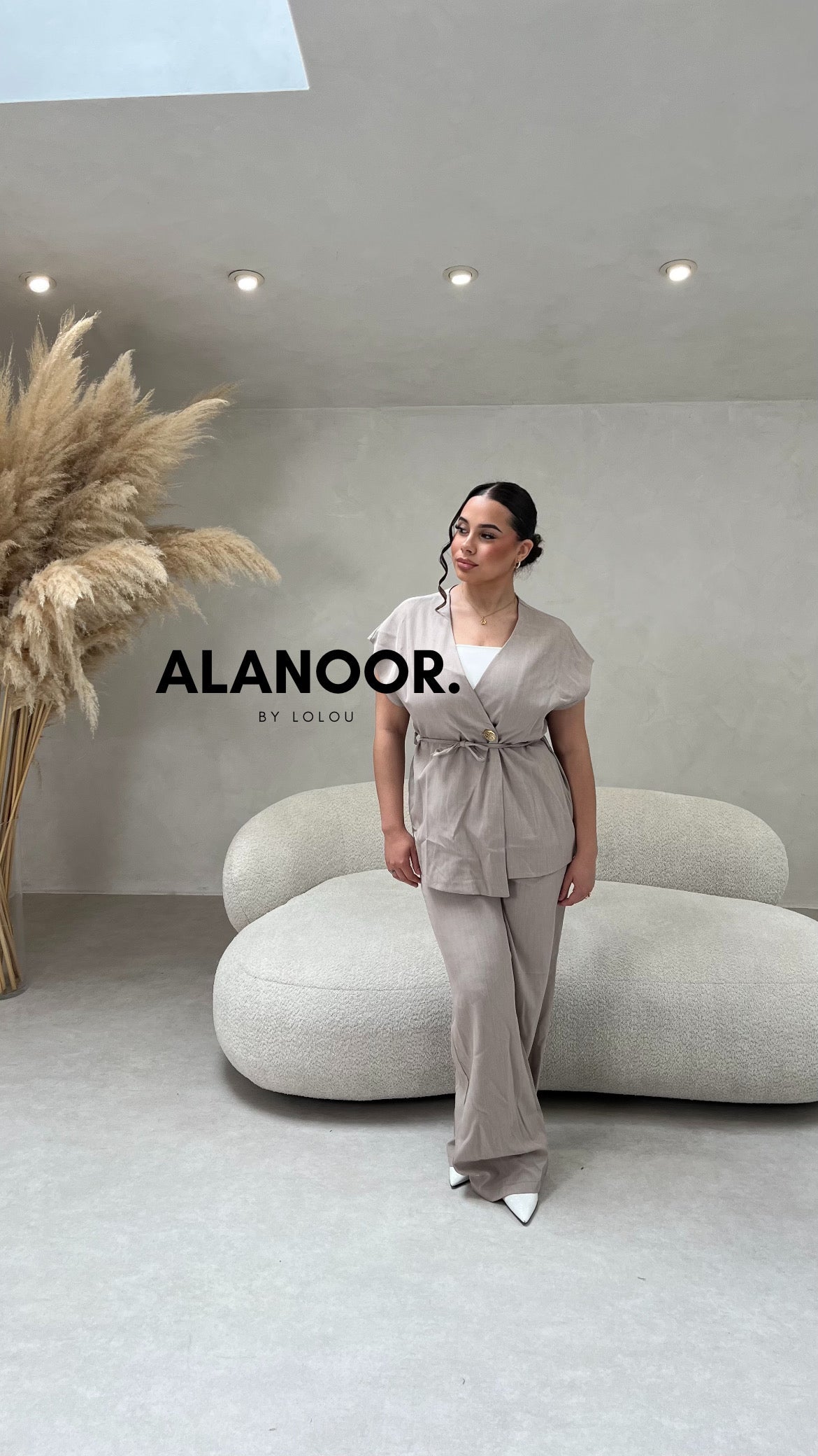 Conjunto cruzado Taupe