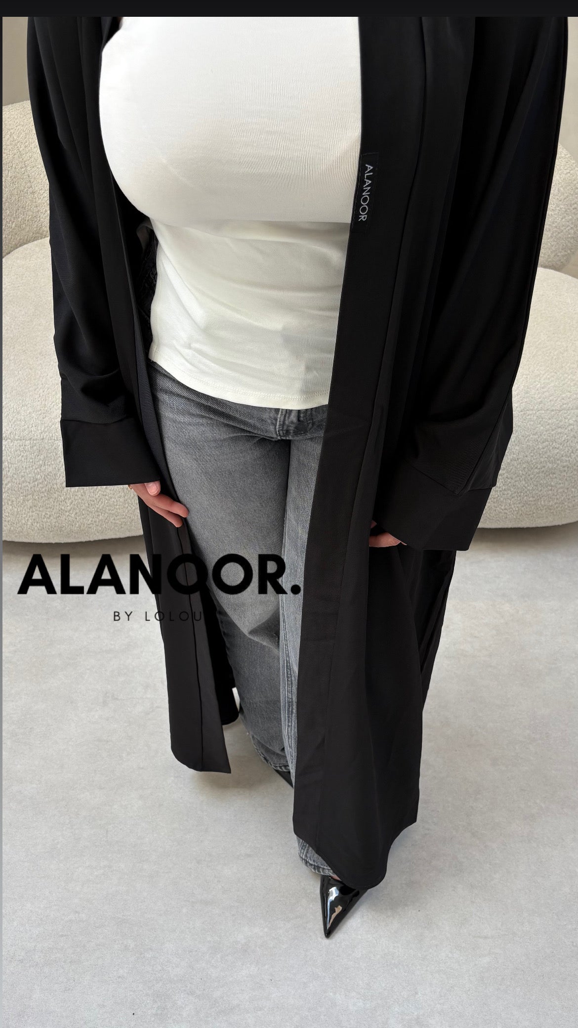 Kimono largo Negro