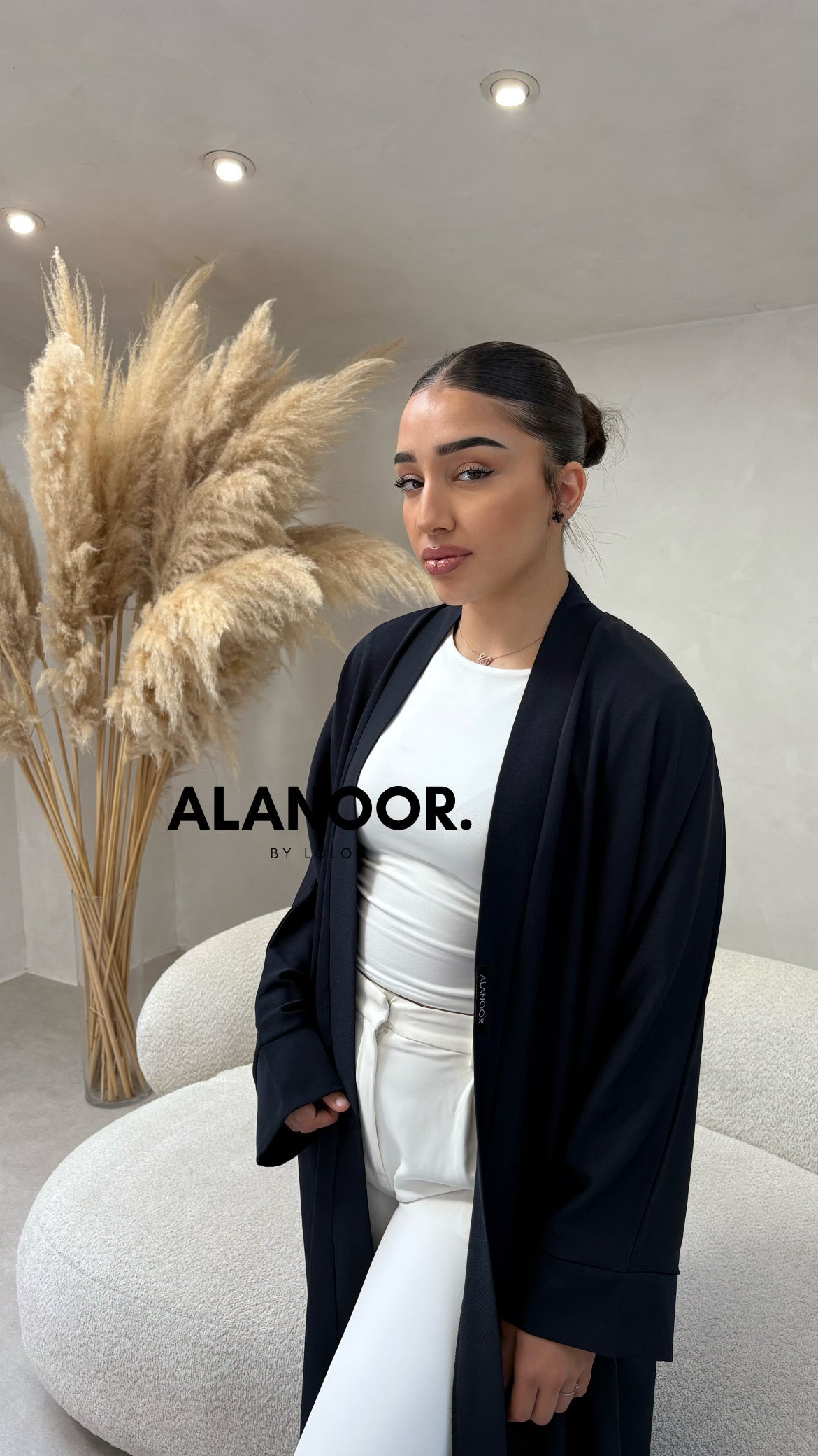 Kimono largo azul marino