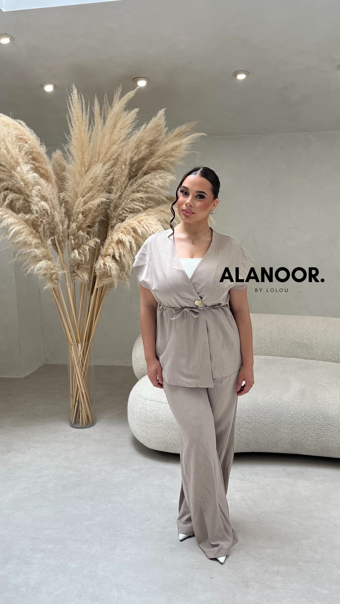 Conjunto cruzado Taupe