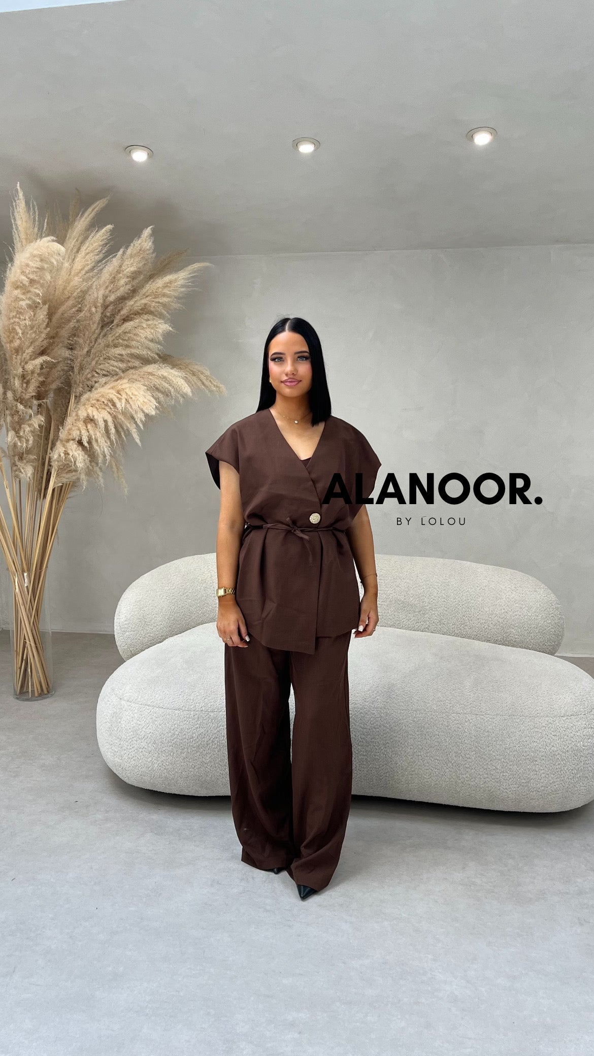Conjunto cruzado Marrón