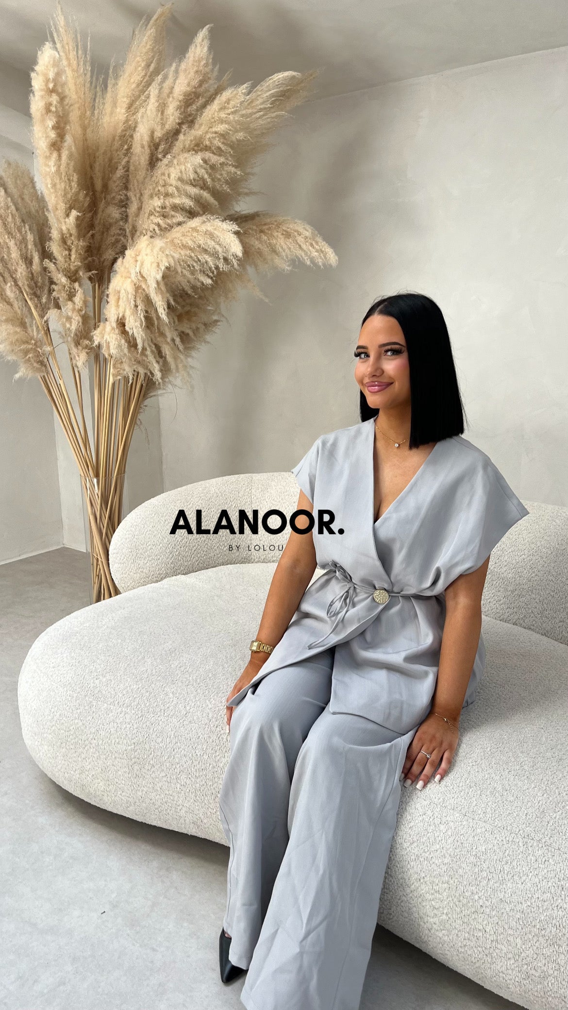 Conjunto cruzado Gris