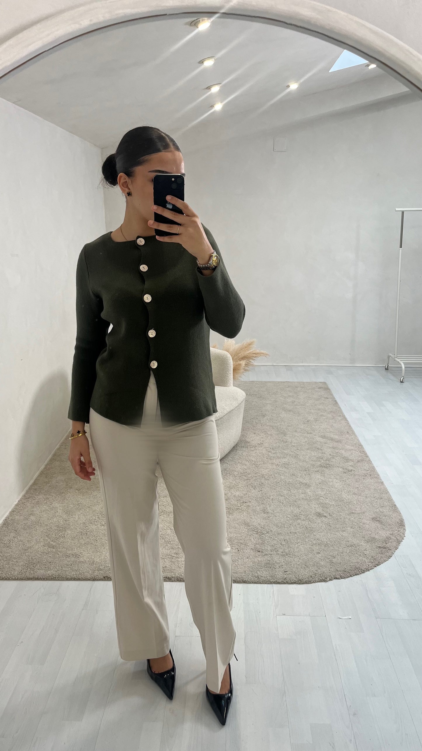 Jersey botones verde