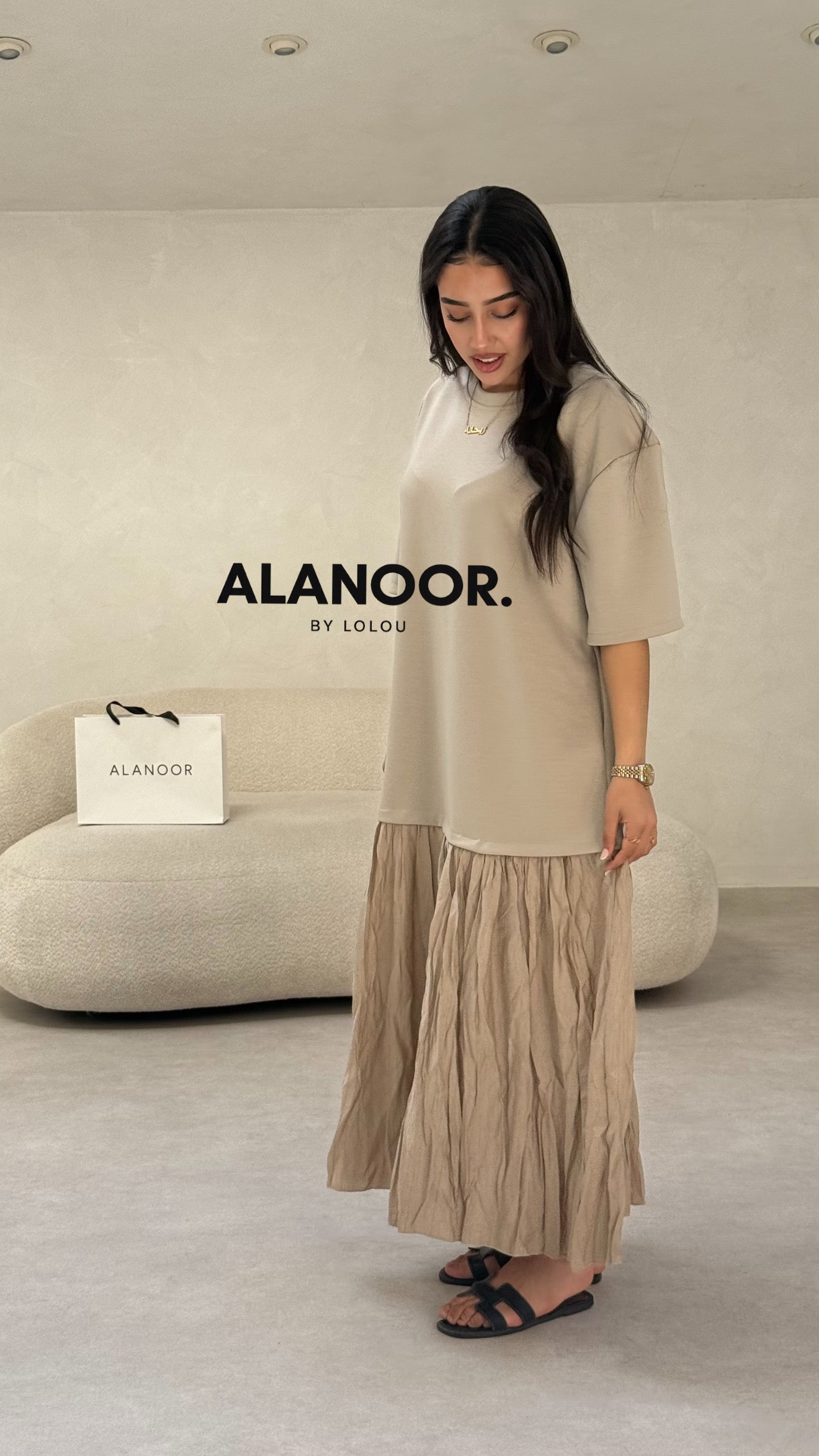 VESTIDO AMIRA TAUPE