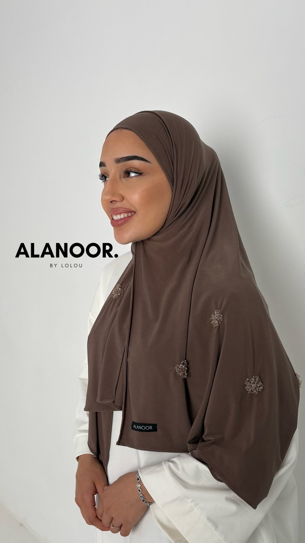 Hijab Jersey premium Marrón Nude