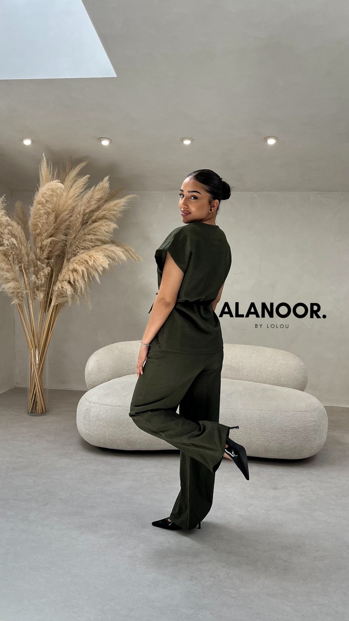 Conjunto cruzado verde