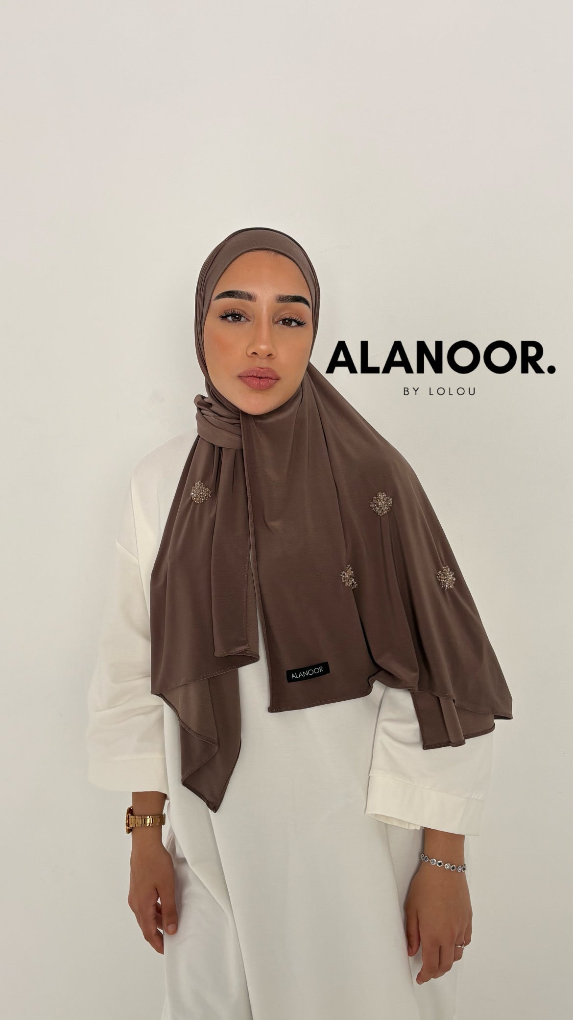 Hijab Jersey premium Marrón Nude