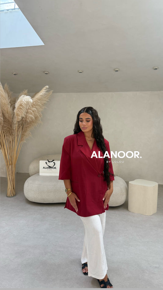 BLAZER OVERSIZE MANGA CORTA ROJO