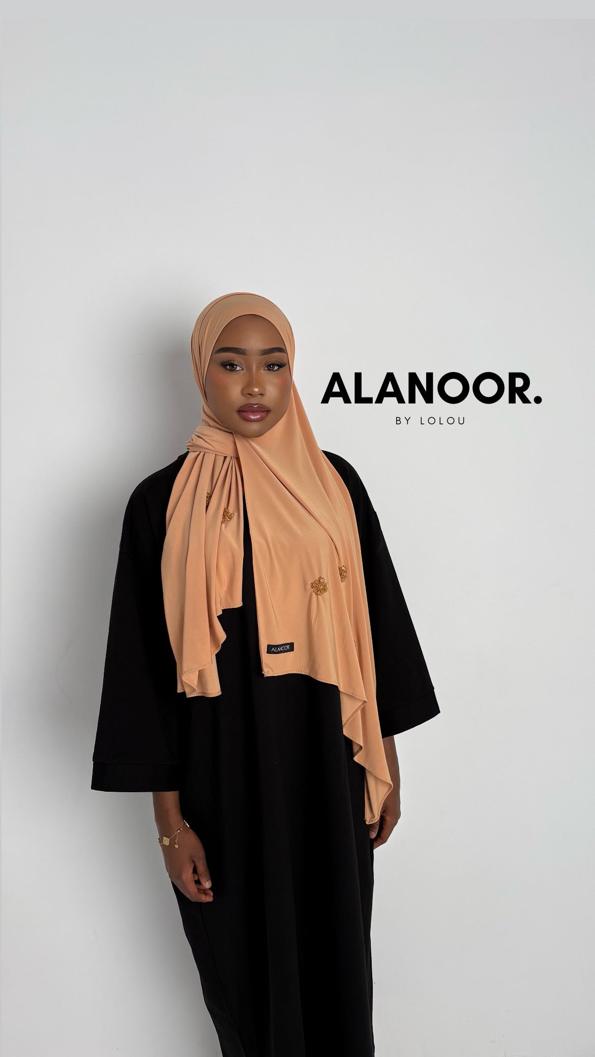 Hijab Jersey Premium salmón