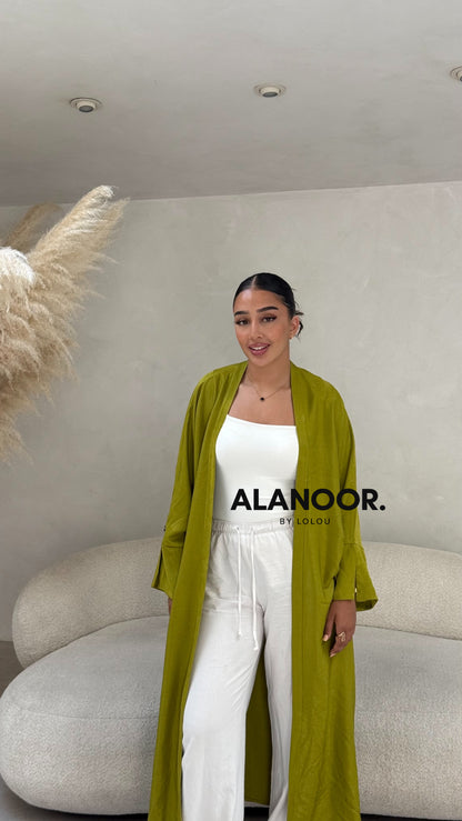 Kimono largo verde lima