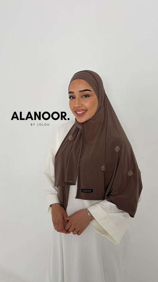 Hijab Jersey premium Marrón Nude