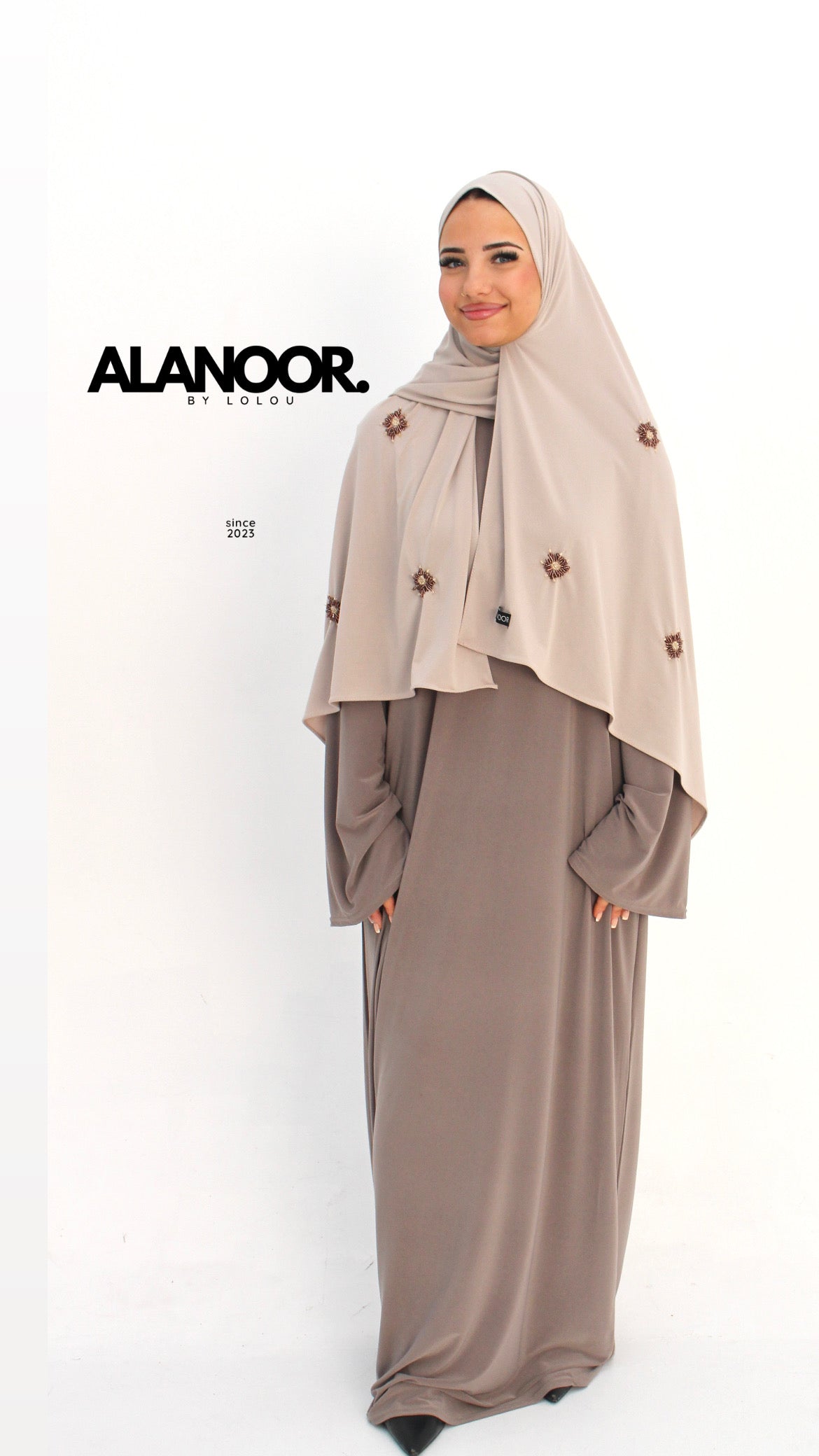 ABAYA JERSEY GRIS TAUPE