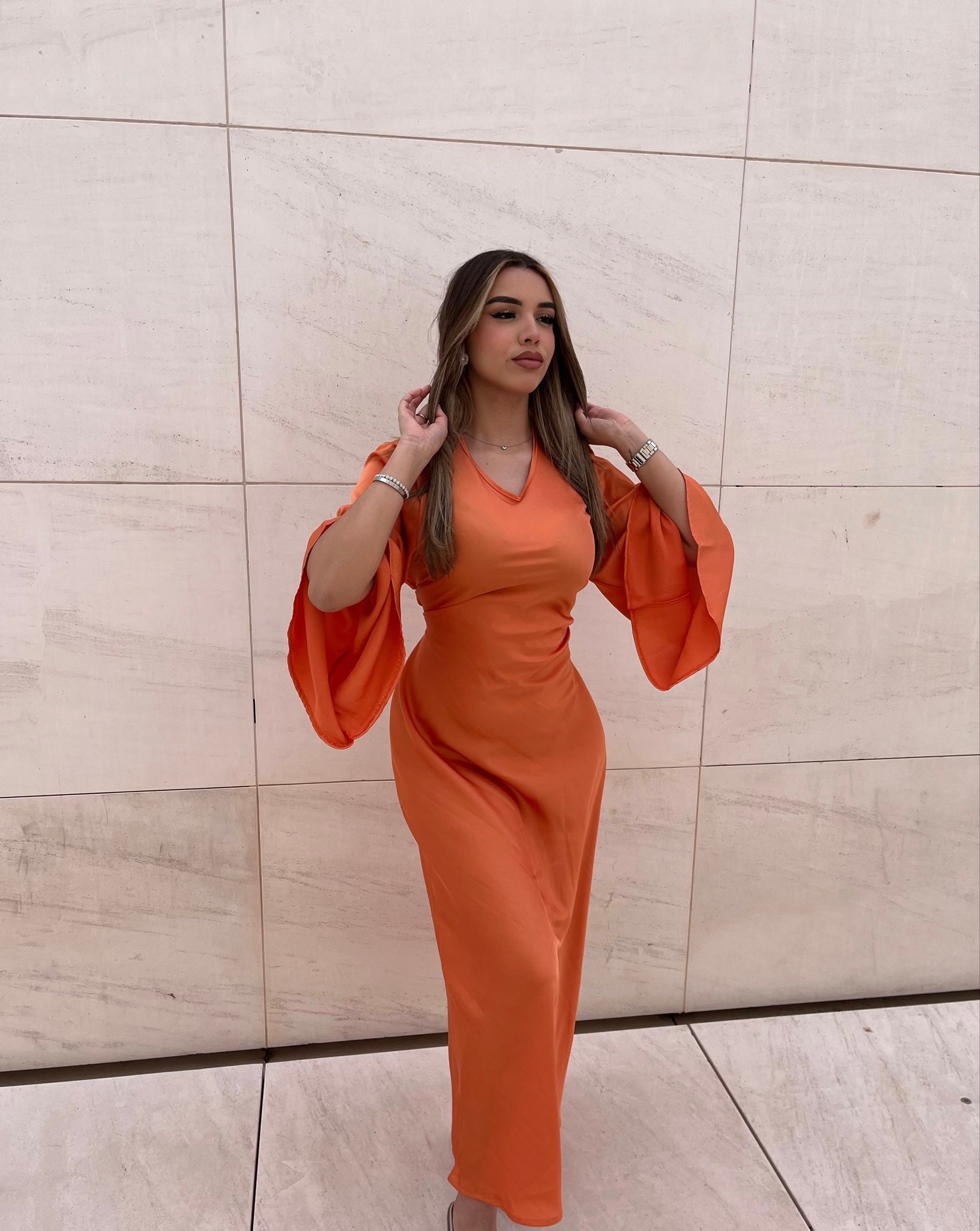 Vestido Lazo Naranja