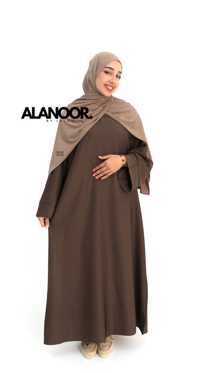 ABAYA QAMAR MARRÓN