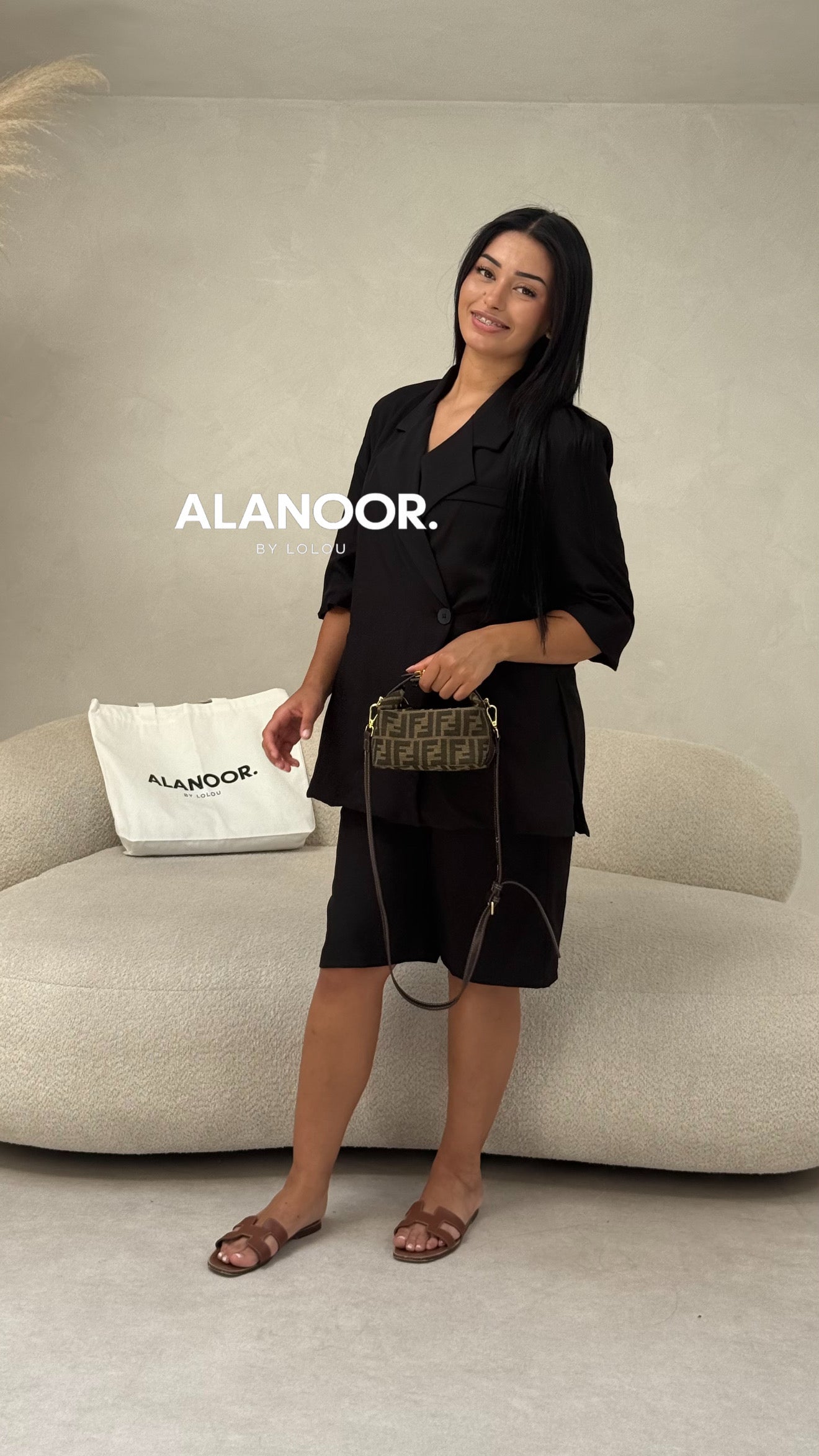 CONJUNTO BLAZER CRUZADO OVERSIZE NEGRO