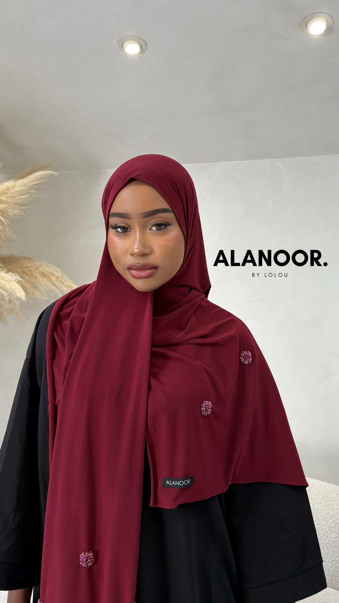 Hijab Jersey Premium Burdeos