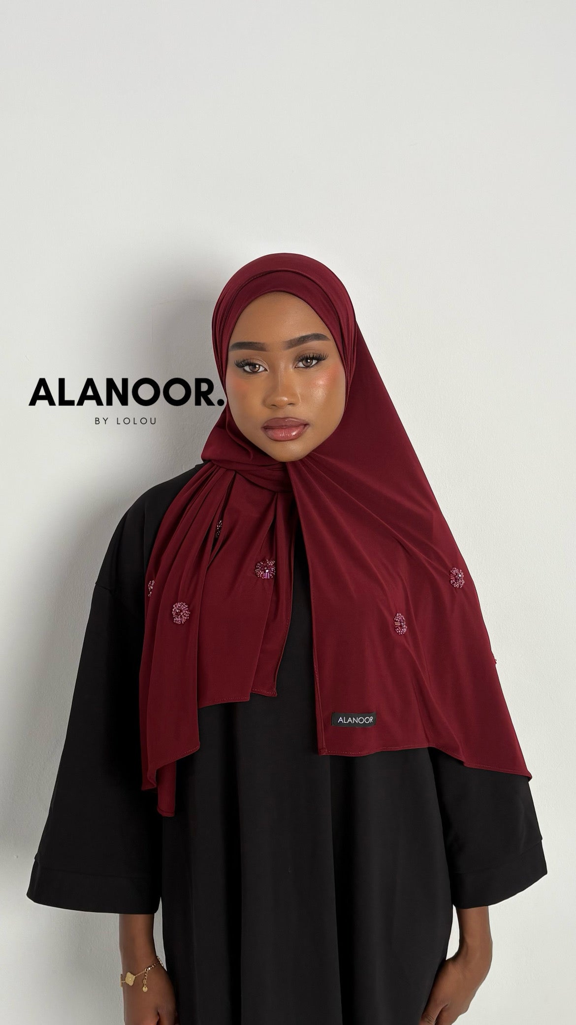 Hijab Jersey Premium Burdeos