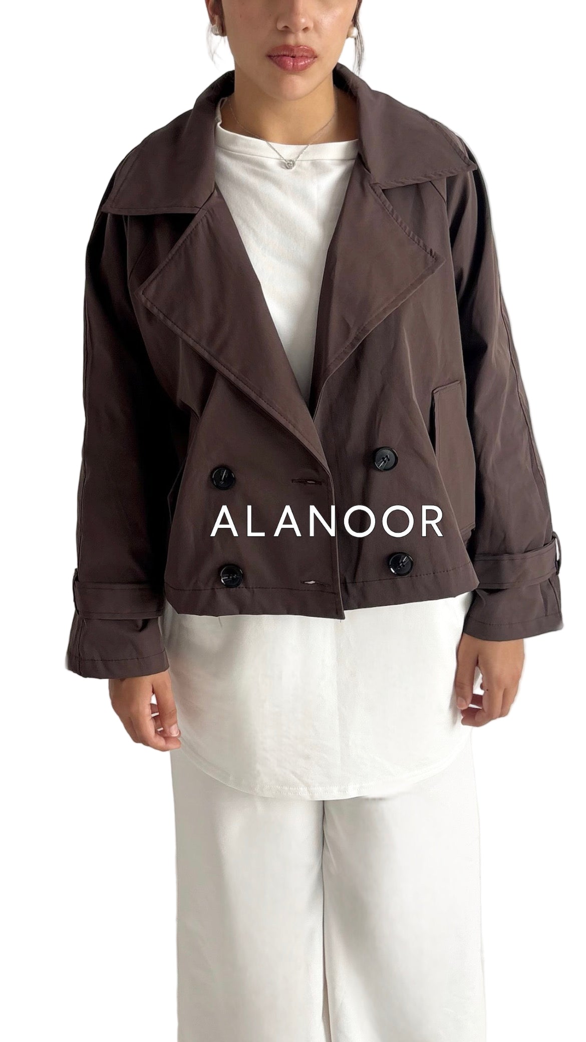 Gabardina corta Marrón