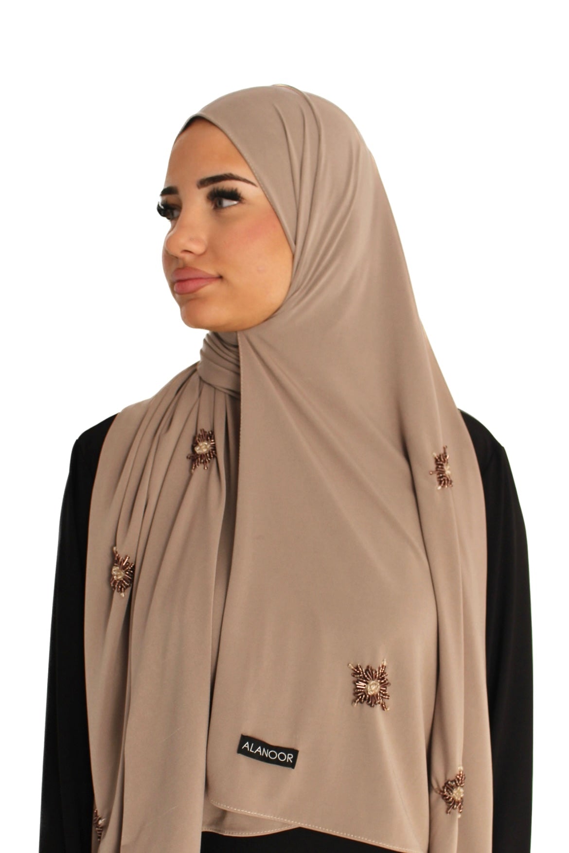 Hijab Jersey Marrón Taupe