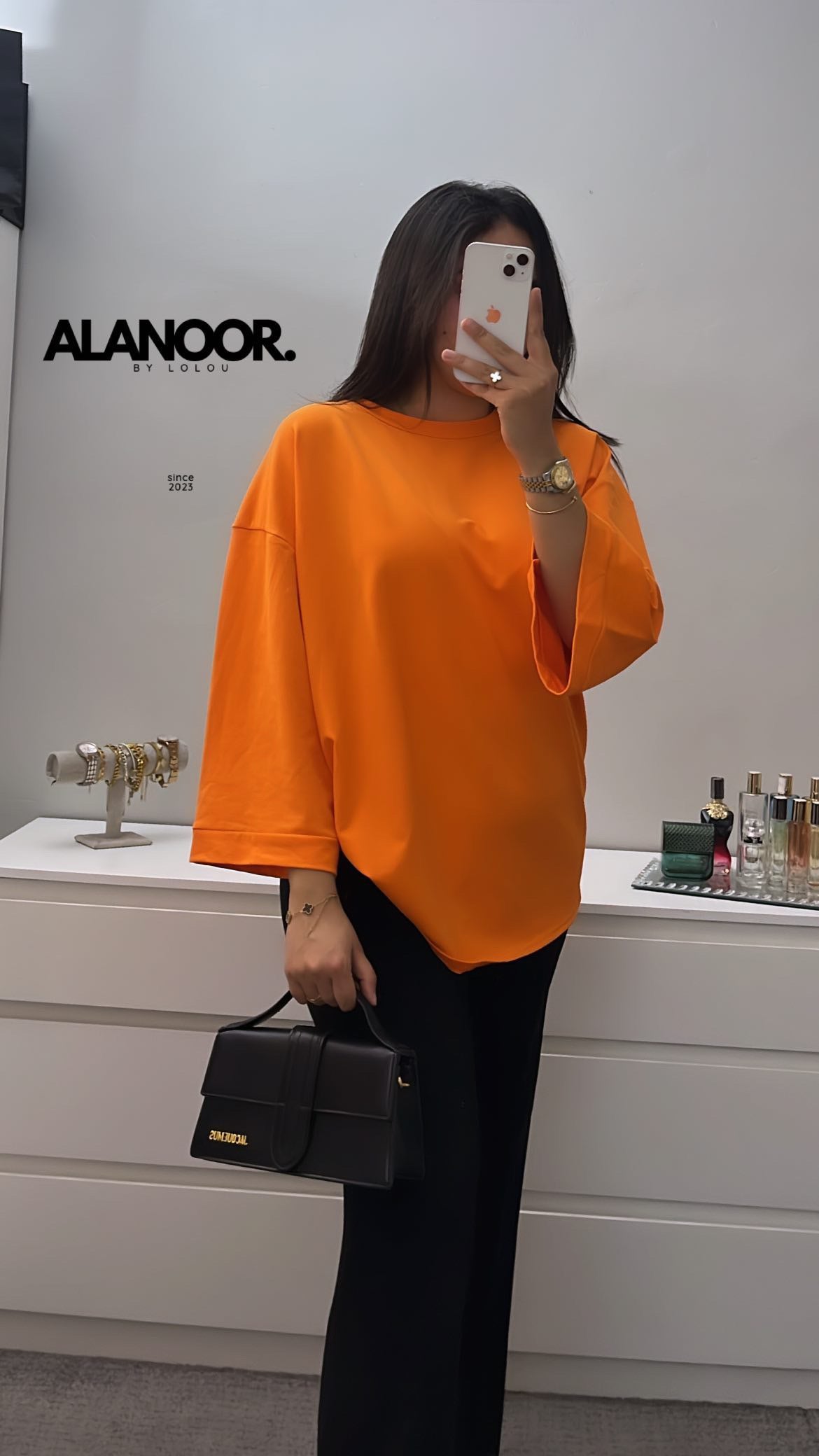 Camiseta oversize naranja