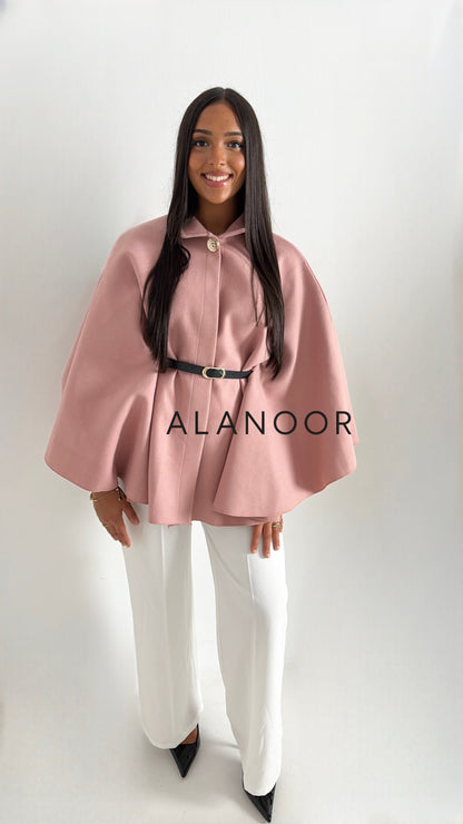 Capa con Cinturón Rosa