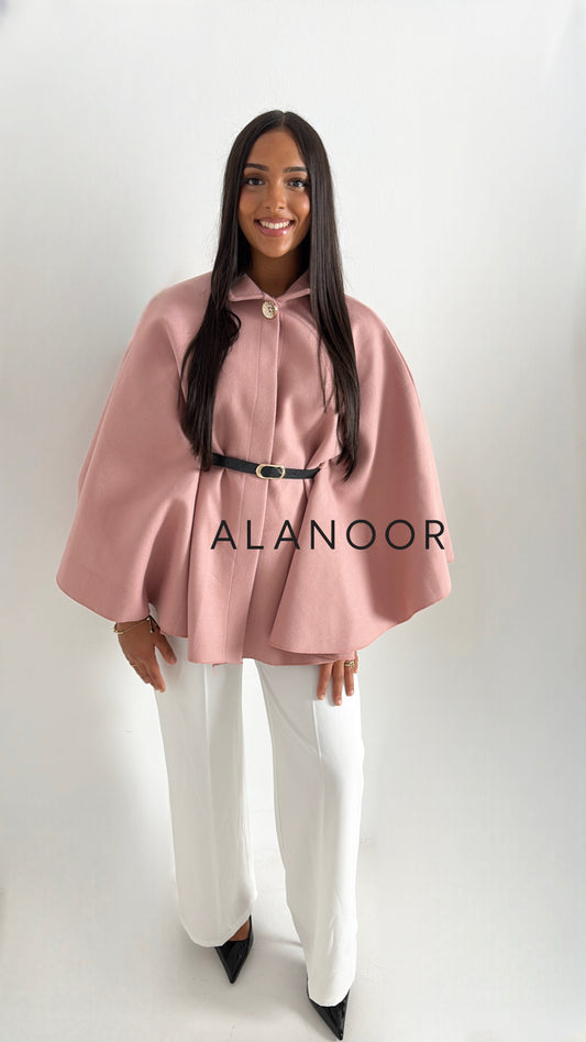 Capa con Cinturón Rosa
