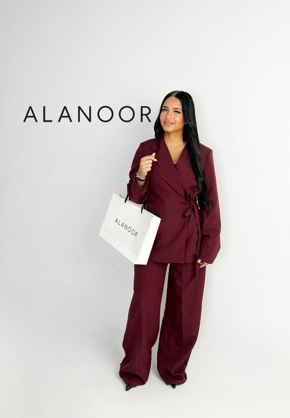 Conjunto lazo Burdeos