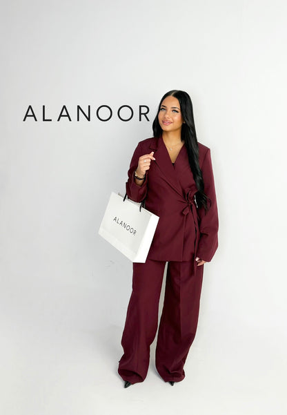 Conjunto lazo Burdeos