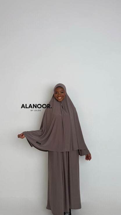 CONJUNTO KHIMAR JERSEY GREY