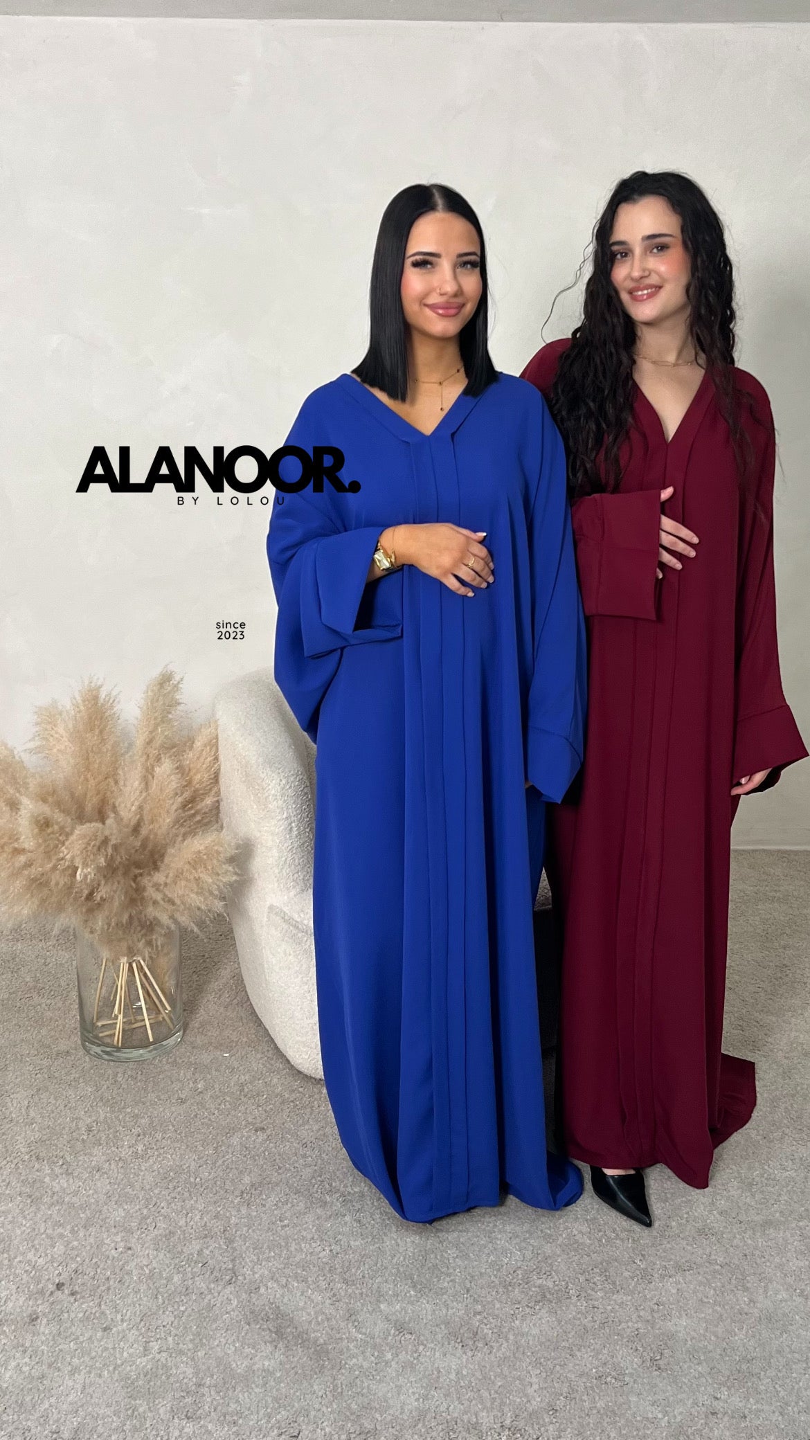 ABAYA FLUIDA GRANATE BURDEOS