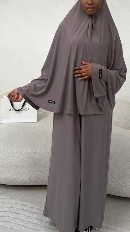 CONJUNTO KHIMAR JERSEY GREY