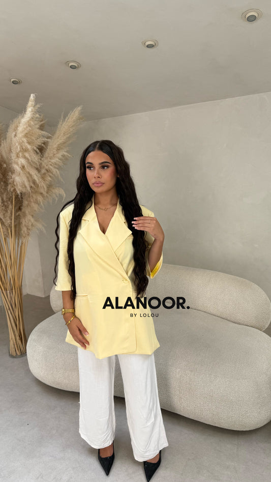 BLAZER OVERSIZE MANGA CORTA AMARILLO