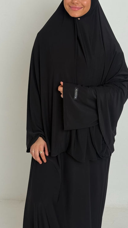 CONJUNTO KHIMAR JERSEY NEGRO