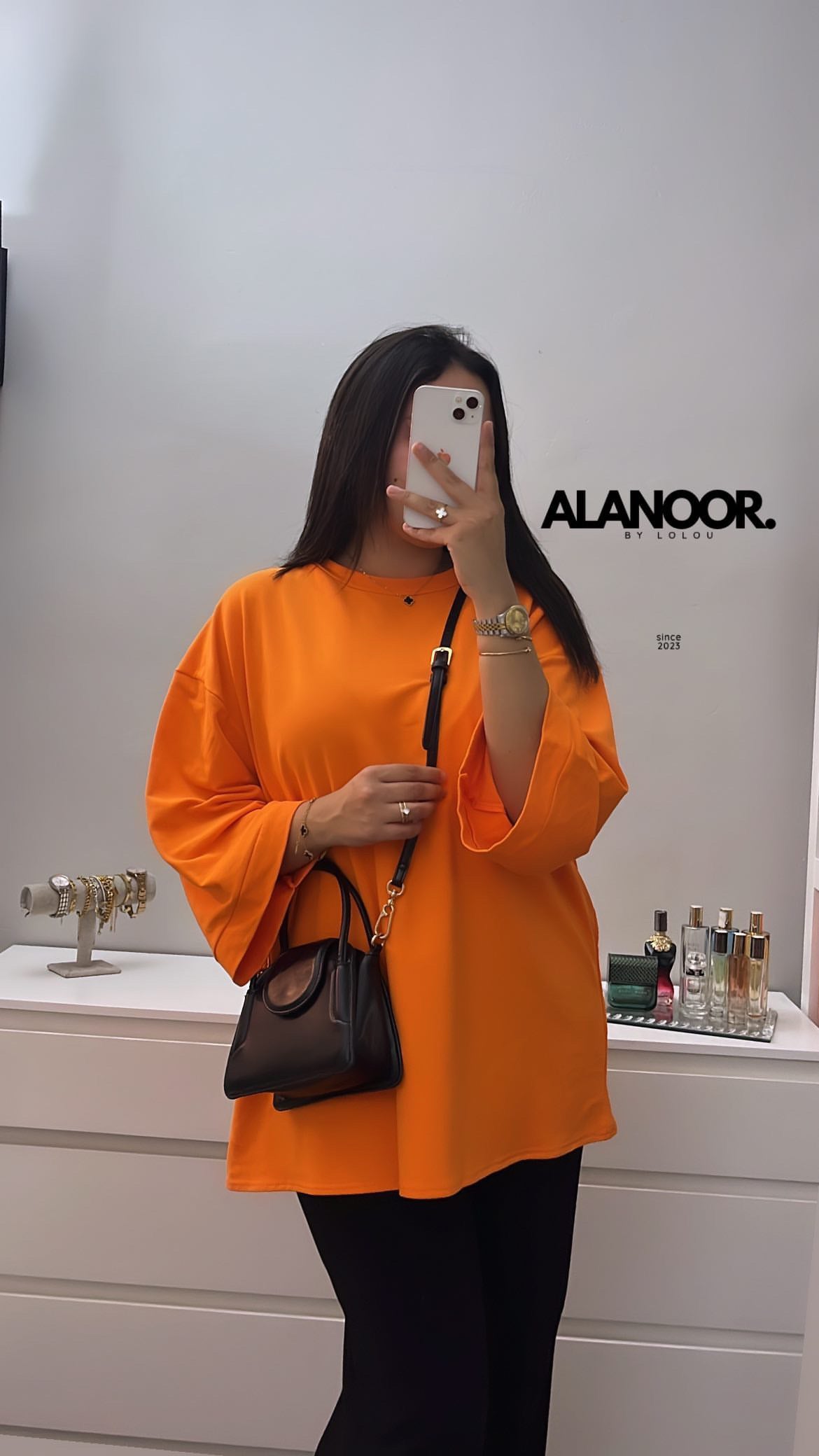 Camiseta oversize naranja