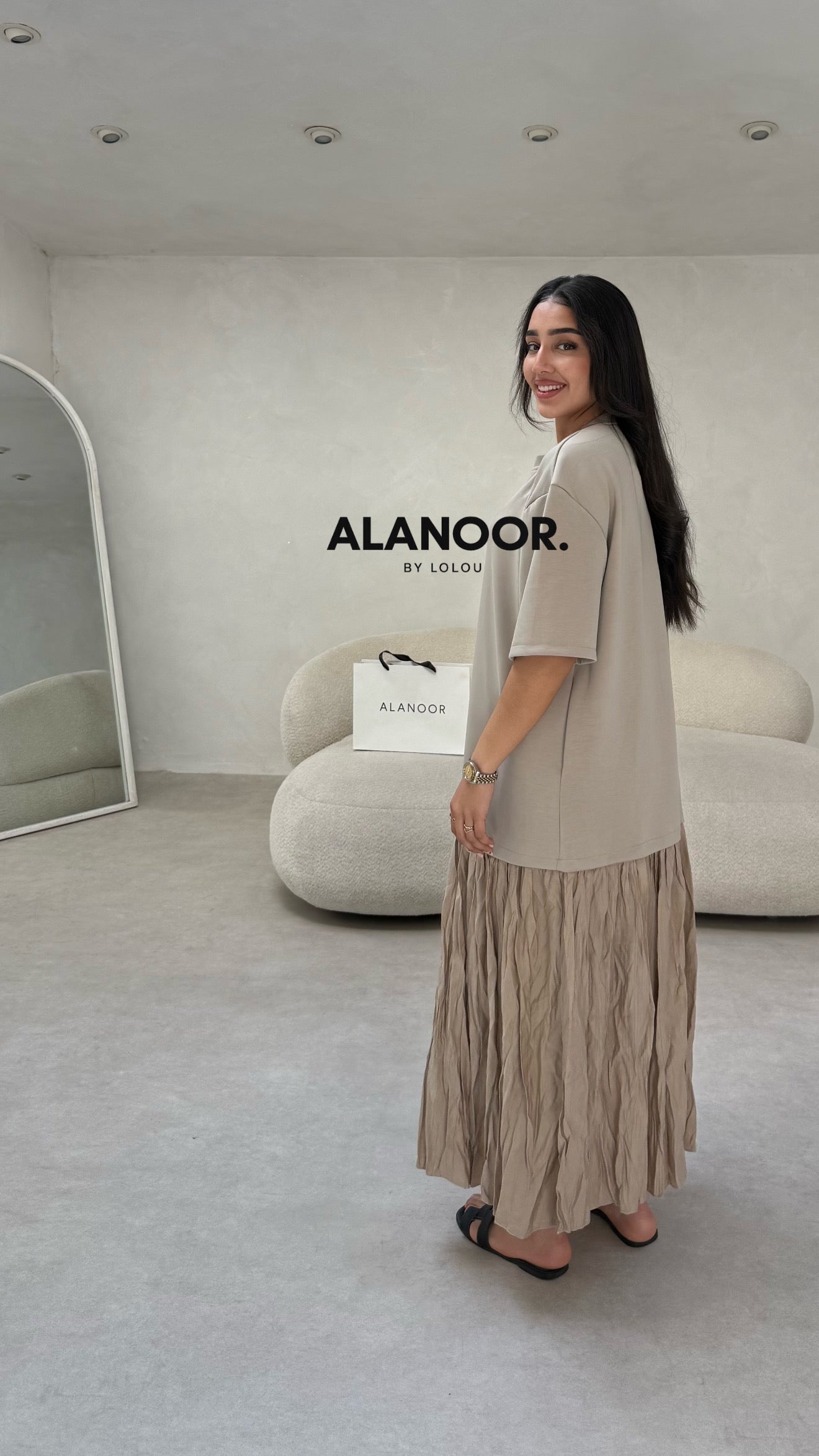 VESTIDO AMIRA TAUPE