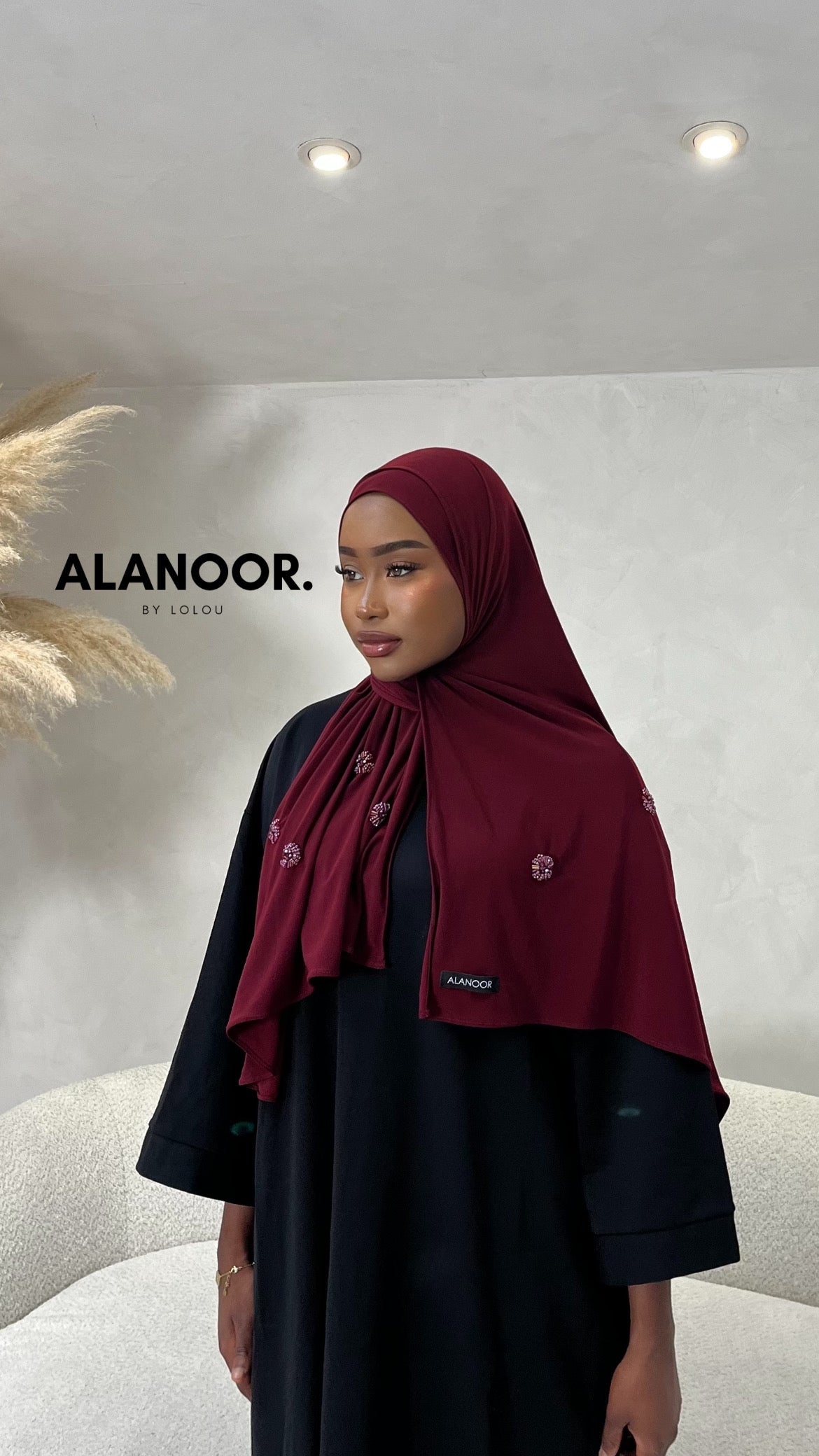 Hijab Jersey Premium Burdeos