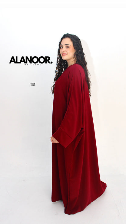 ABAYA FLUIDA GRANATE BURDEOS