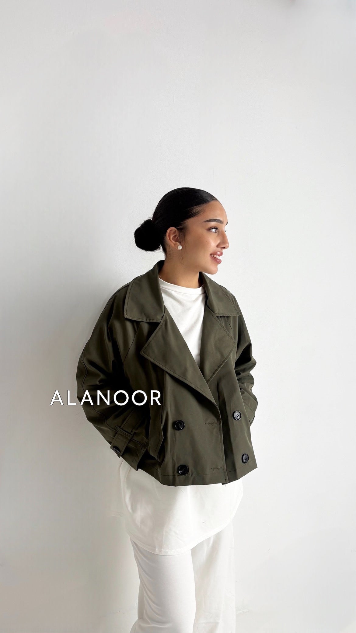 Gabardina corta verde