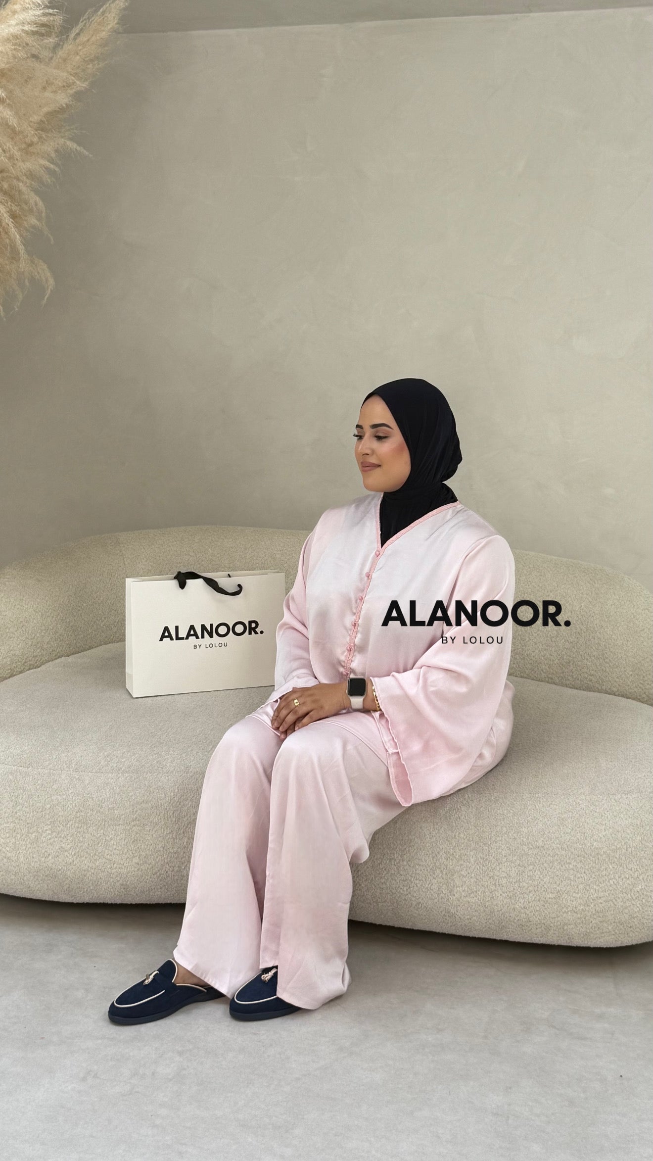 Conjunto Satinado Jabador  rosa