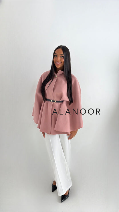 Capa con Cinturón Rosa
