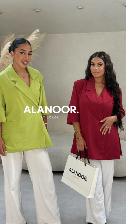 BLAZER OVERSIZE MANGA CORTA VERDE LIMA