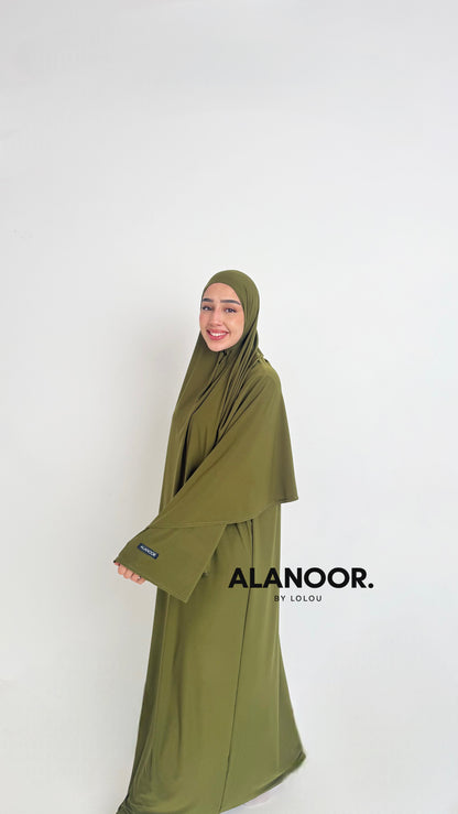 CONJUNTO KHIMAR JERSEY VERDE