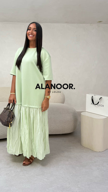 VESTIDO AMIRA VERDE PASTEL
